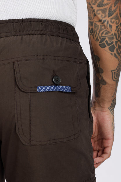 Men's Dark Brown Serenity Pyjama Pants Solid Comfort Cotton