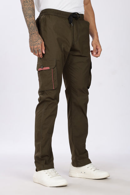 Men's Green Serenity Pyjama Pants Solid Comfort Cotton
