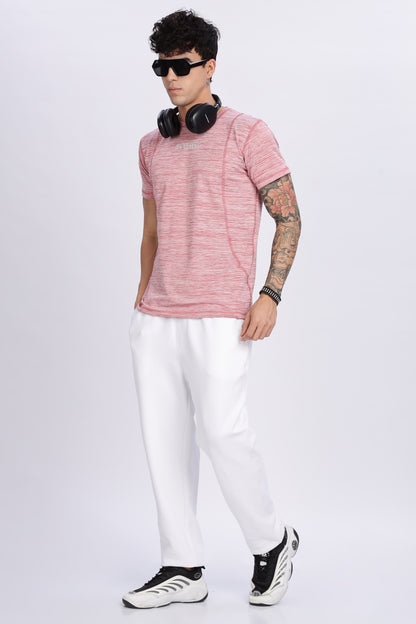 Men's Dusty Rose Active Wear Half Sleeve T-shirt
