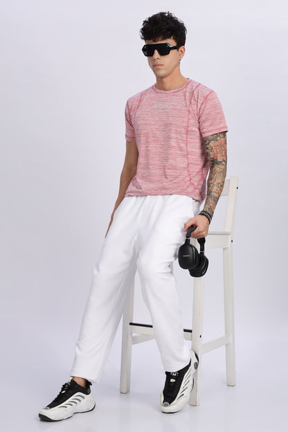 Men's Dusty Rose Active Wear Half Sleeve T-shirt