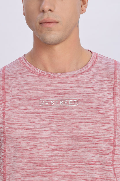 Men's Dusty Rose Active Wear Half Sleeve T-shirt