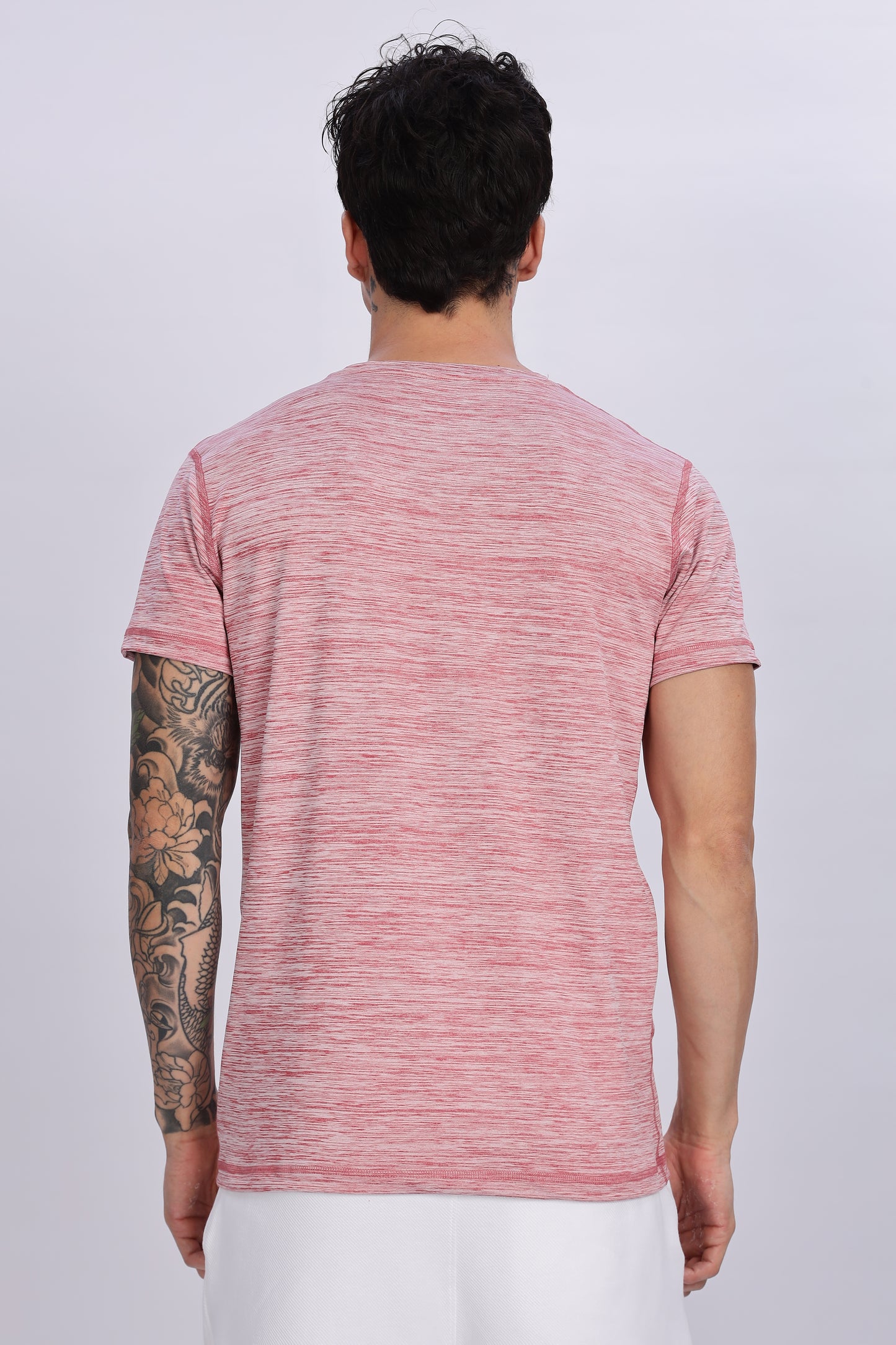 Men's Dusty Rose Active Wear Half Sleeve T-shirt