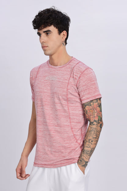Men's Dusty Rose Active Wear Half Sleeve T-shirt