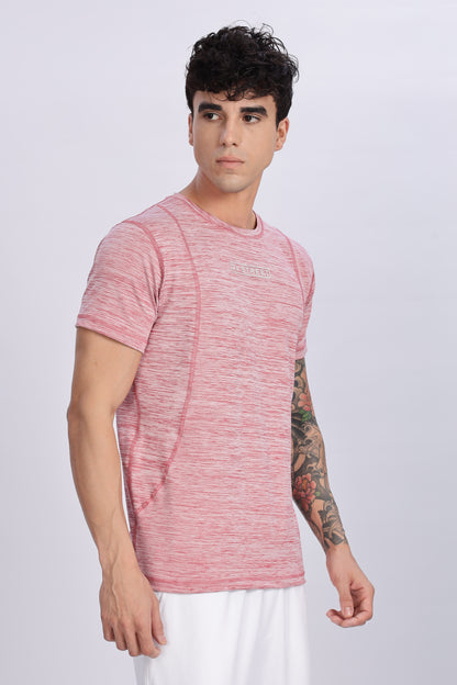 Men's Dusty Rose Active Wear Half Sleeve T-shirt