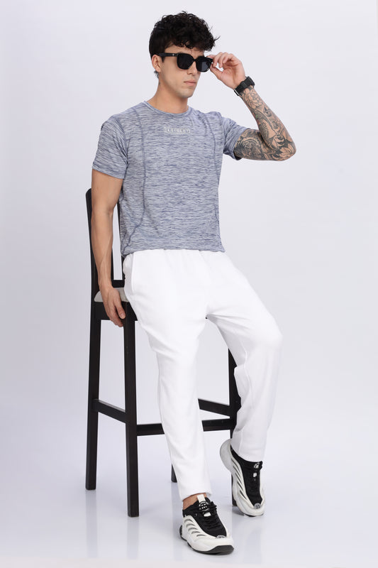 Men's Grey Active Wear Half Sleeve T-shirt