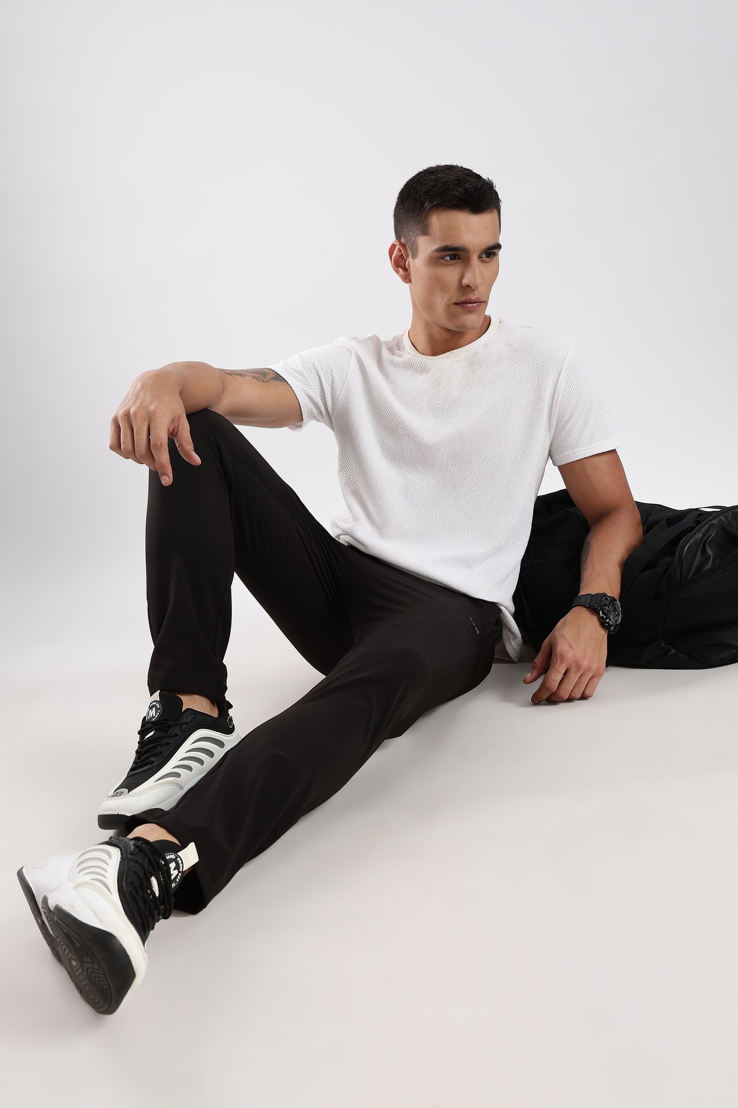 Men's Black sports fitness trouser