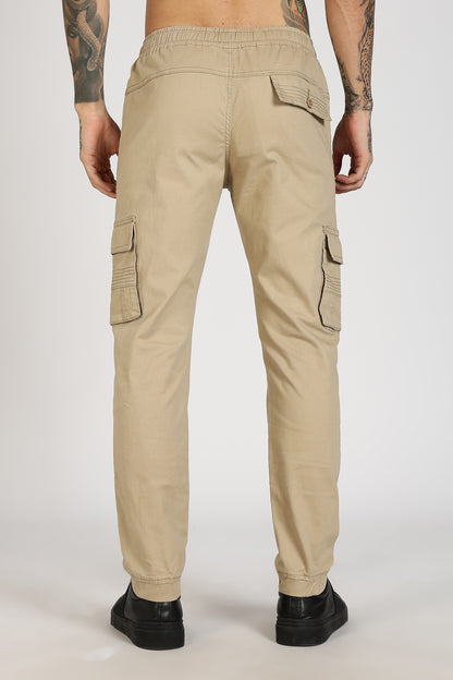 Men's Light Biscuit Power Stride Solid Jogger Cotton