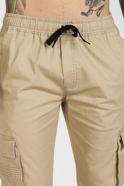 Men's Light Biscuit Power Stride Solid Jogger Cotton