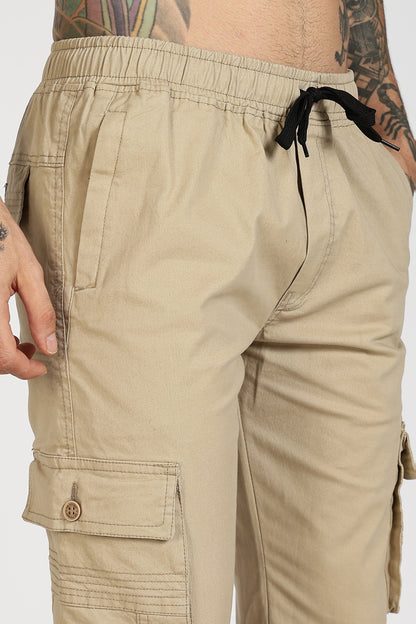 Men's Light Biscuit Power Stride Solid Jogger Cotton