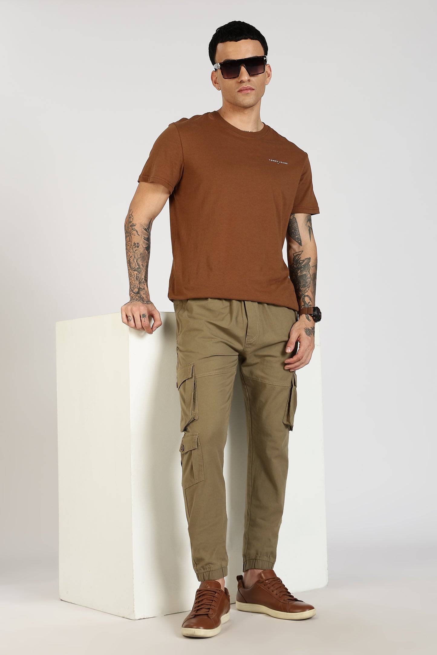 Men's Mantis Green Sprint Ease Solid Jogger Cotton