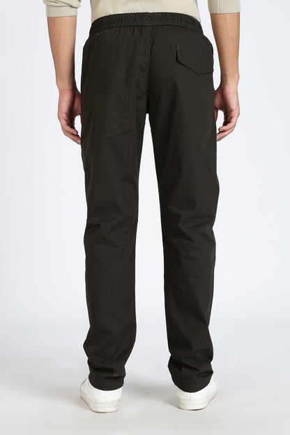 Men's Dark Olive Relax Fit Pyjamas Pants Solid Comfort Cotton