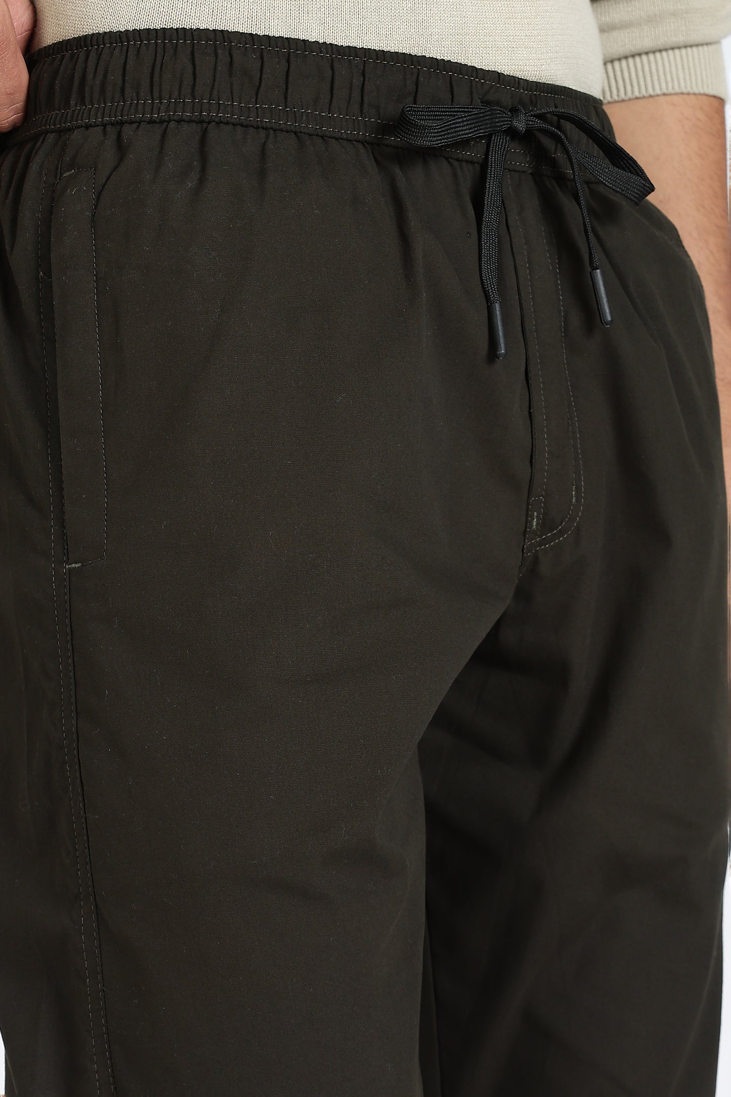 Men's Dark Olive Relax Fit Pyjamas Pants Solid Comfort Cotton