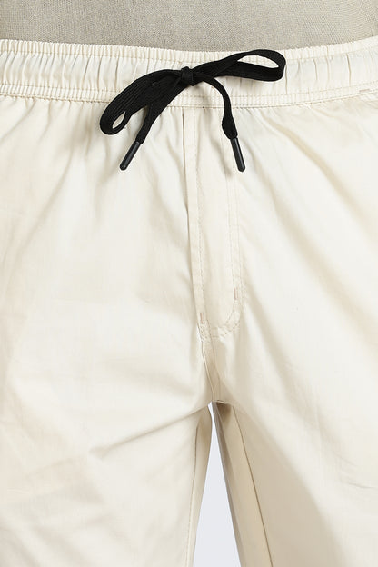 Men's Cream Relax Fit Pyjamas Pants Solid Comfort Cotton
