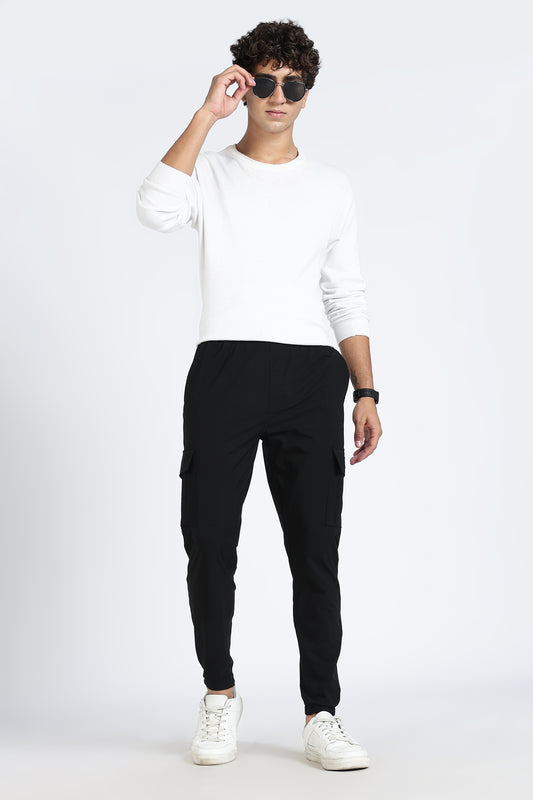Men's Black Elite Joggers Solid