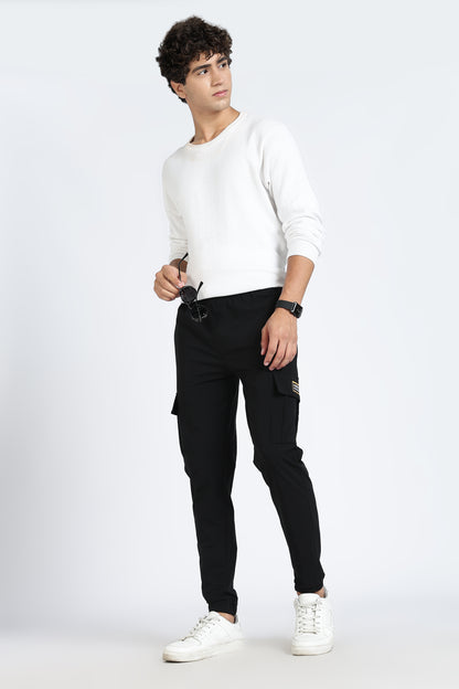 Men's Black Elite Joggers Solid