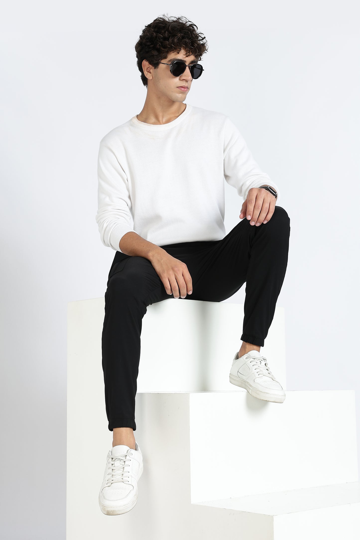 Men's Black Elite Joggers Solid