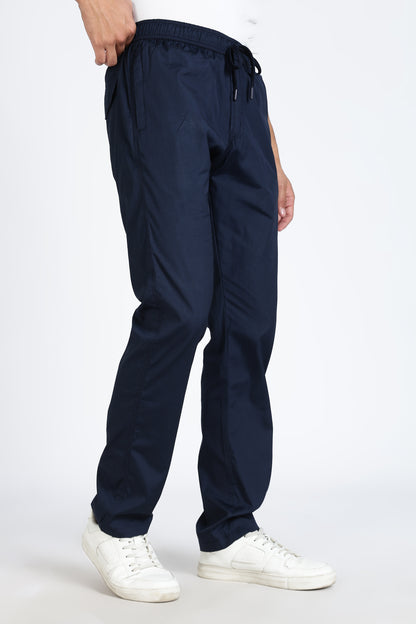 Men's Blue Relax Fit Pyjamas Pants Solid Comfort Cotton