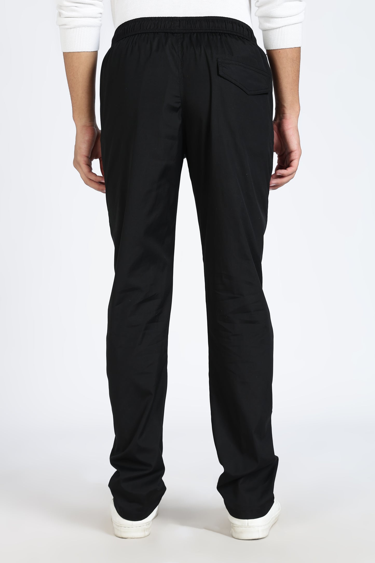 Men's Black Relax Fit Pyjamas Pants Solid Comfort Cotton