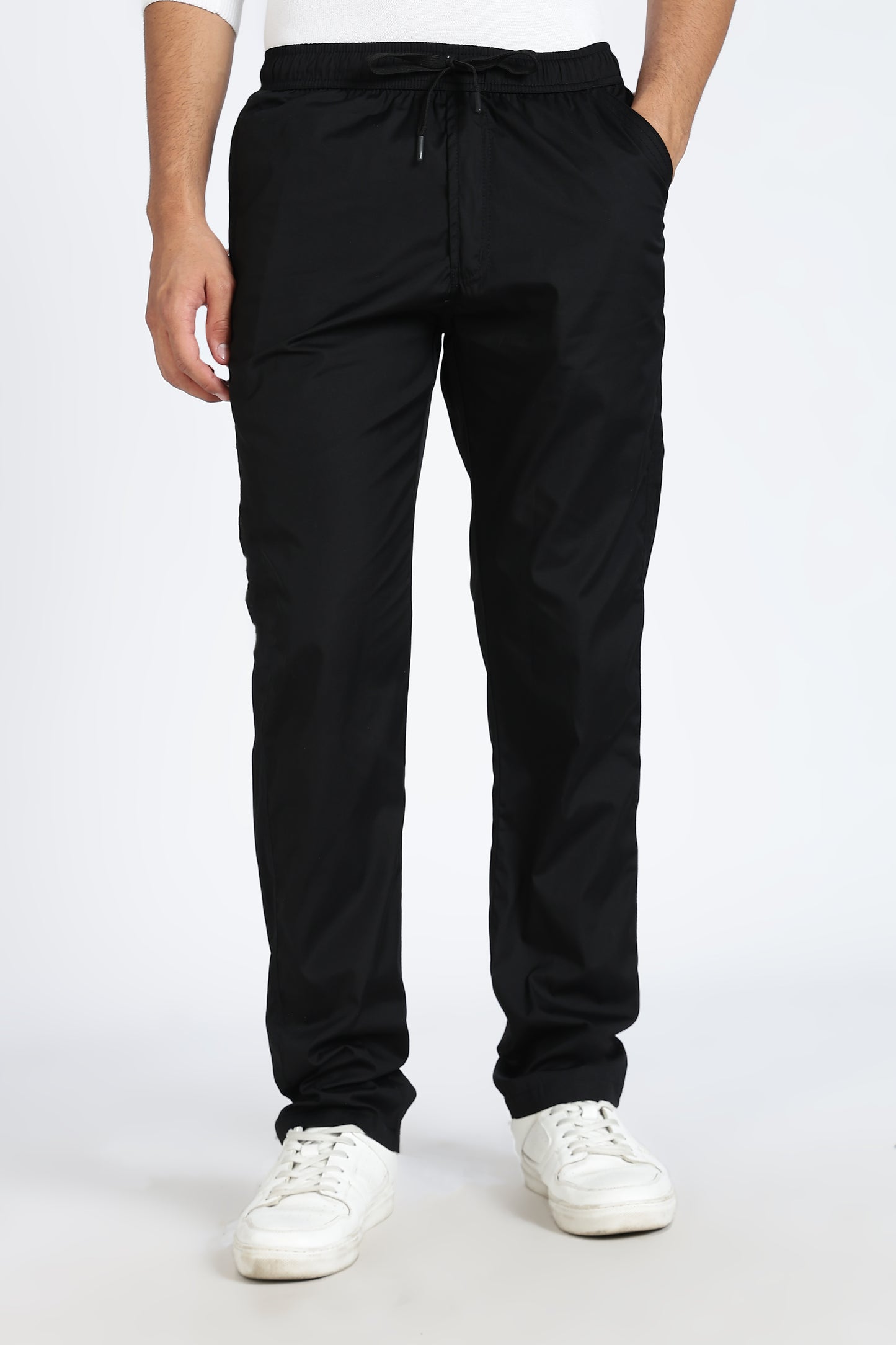 Men's Black Relax Fit Pyjamas Pants Solid Comfort Cotton