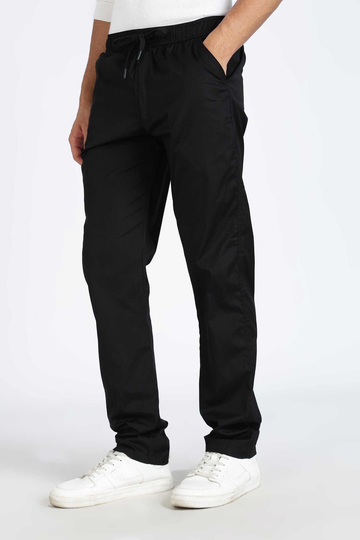 Men's Black Relax Fit Pyjamas Pants Solid Comfort Cotton
