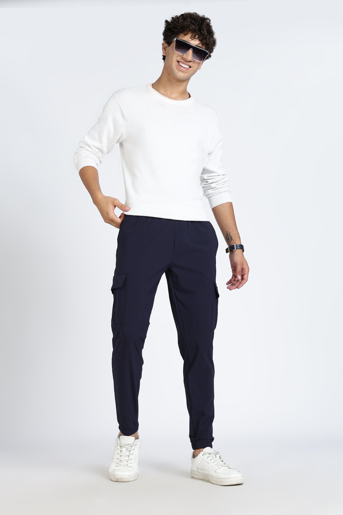 Men's Blue Elite Joggers Solid