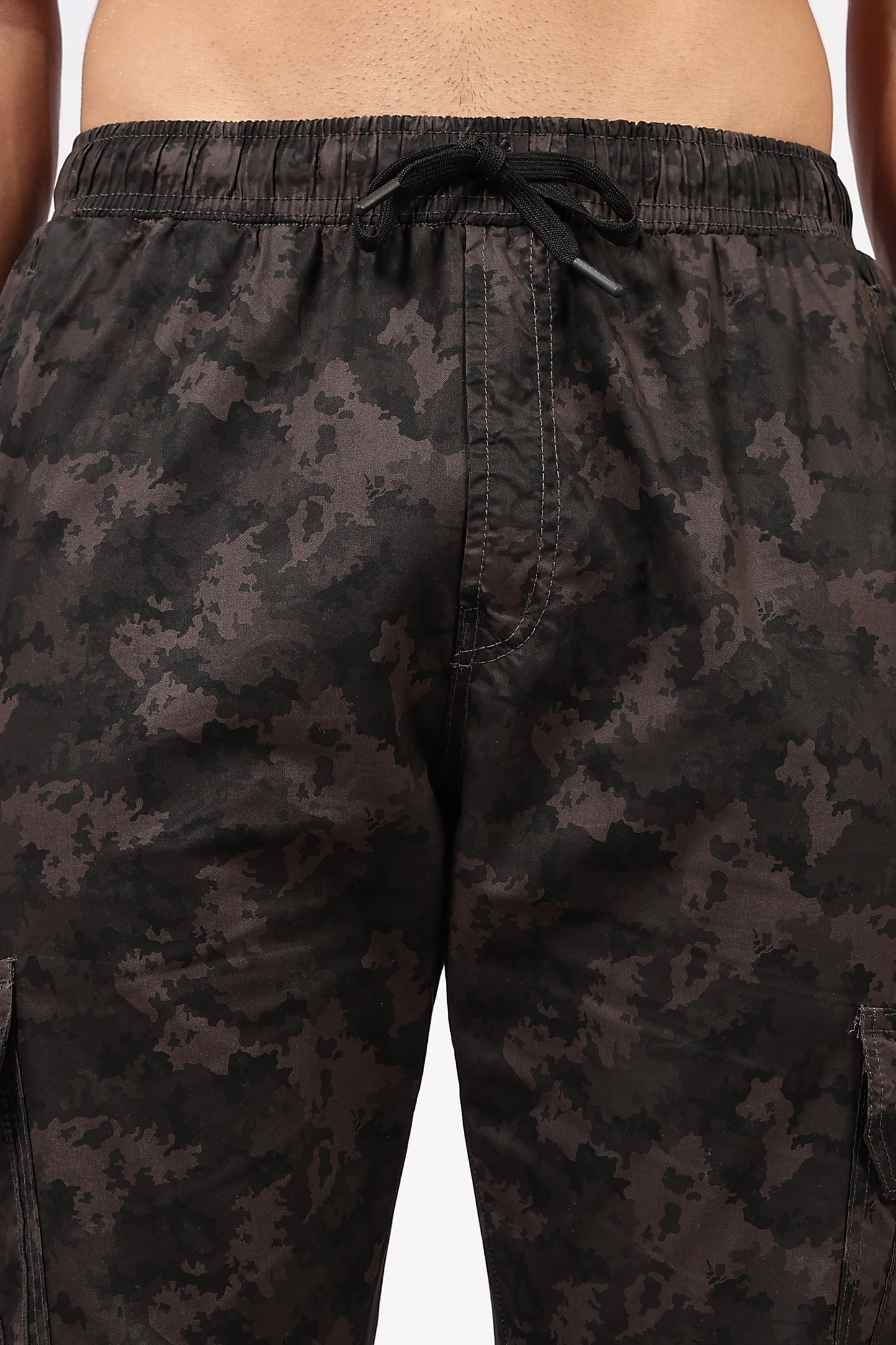 Men's Grey Street Runner MIlitary Print Jogger Cotton
