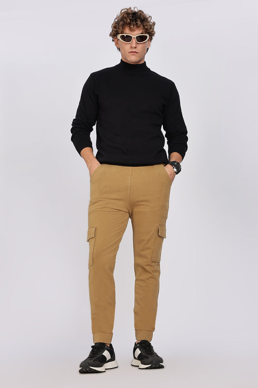 Men's Brown Superior Fit Cargo Joggers