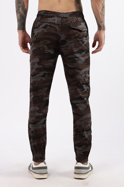 Men's Grey Military Printed Jogger