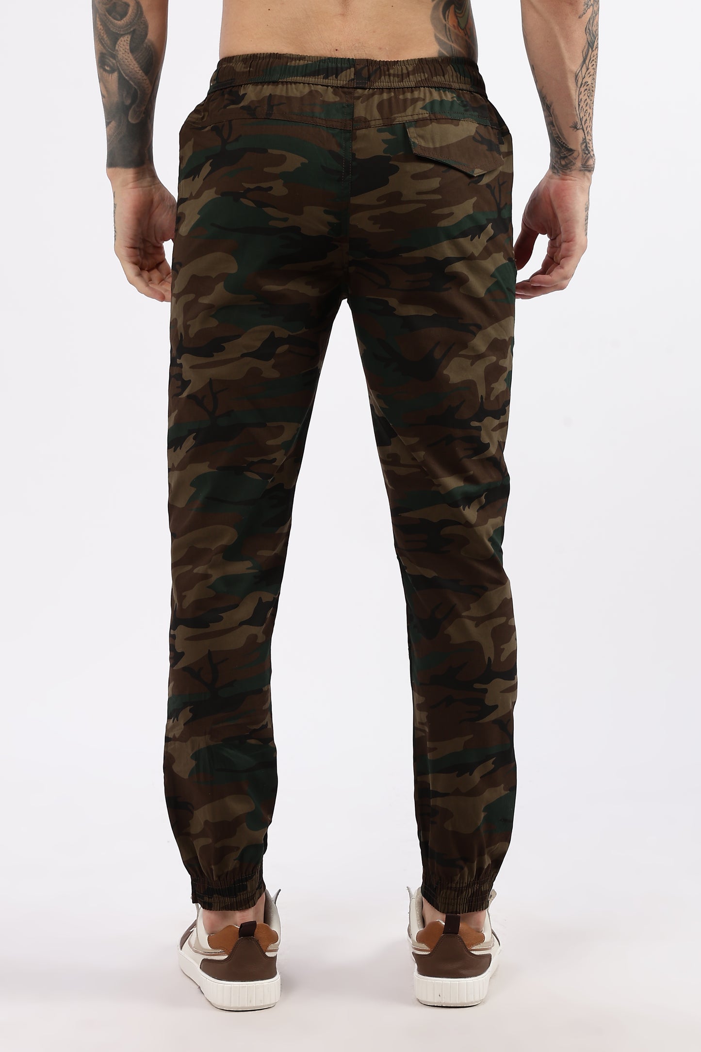 Men's Brown Military Printed Jogger