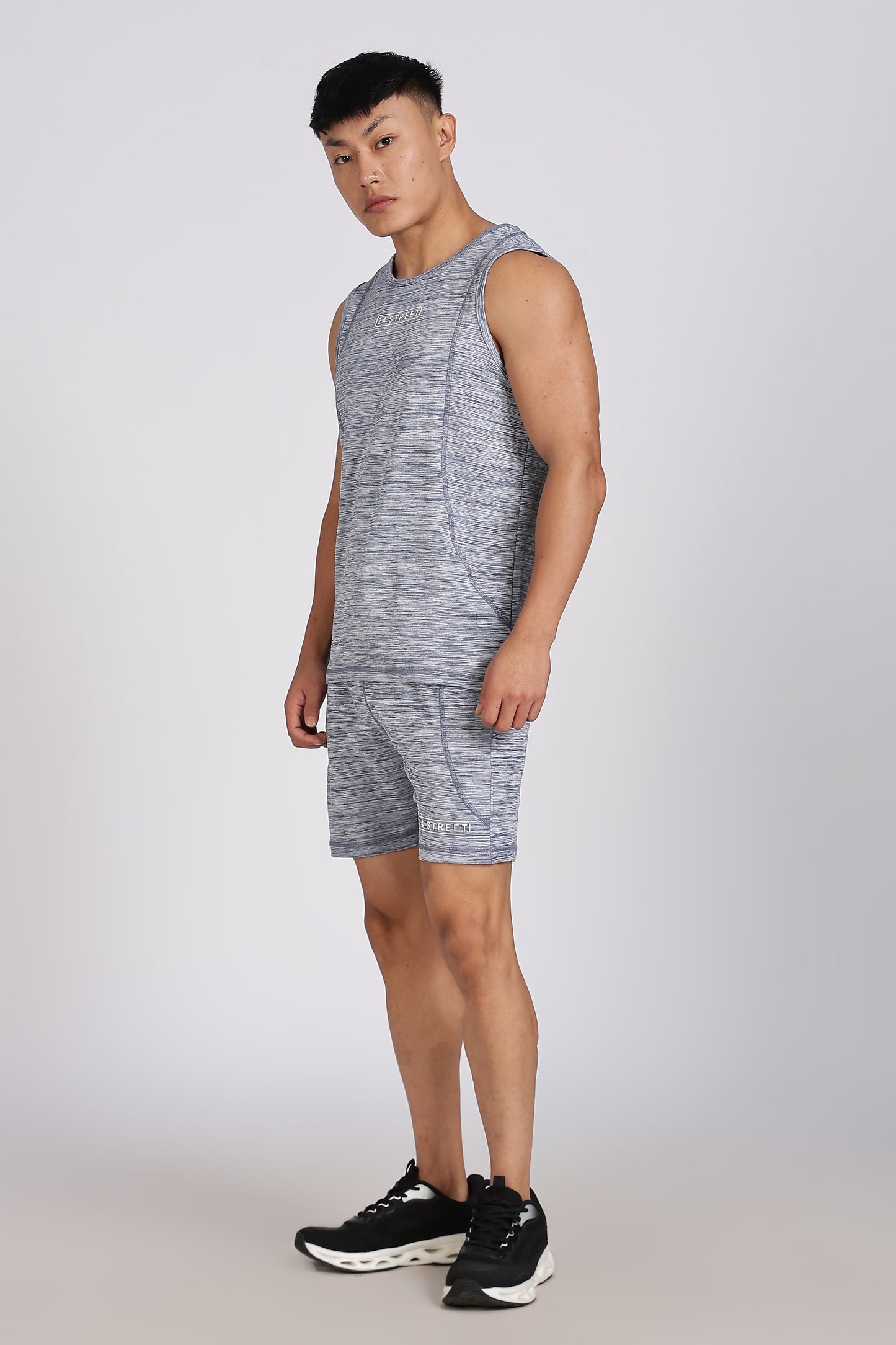 Men's Grey Co-ord set Sleeve less