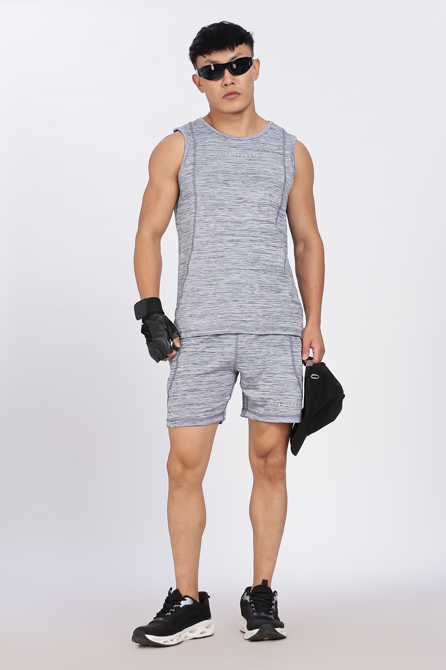 Men's Grey Co-ord set Sleeve less
