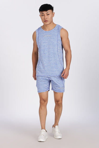 Men's Sky Blue Co-ord set Sleeve less