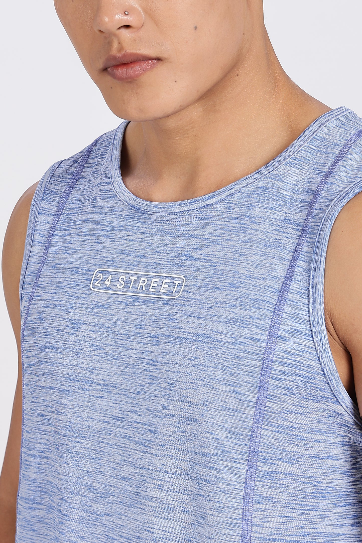Men's Sky Blue Co-ord set Sleeve less