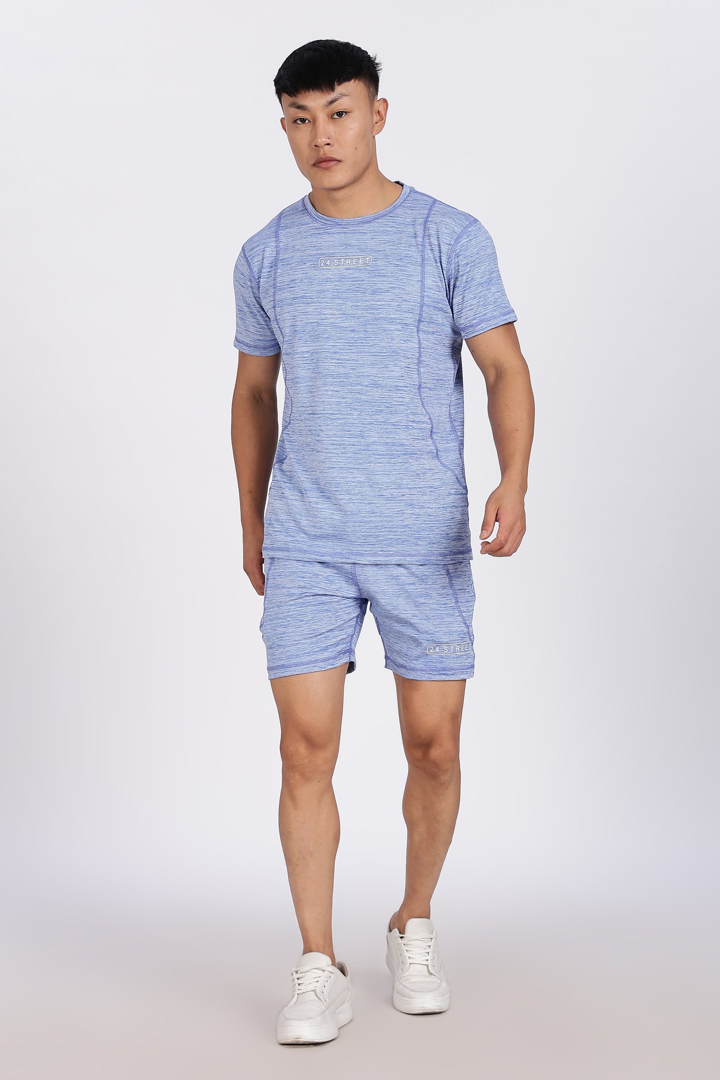 Men's Sky Blue Co-ord set Half Sleeves