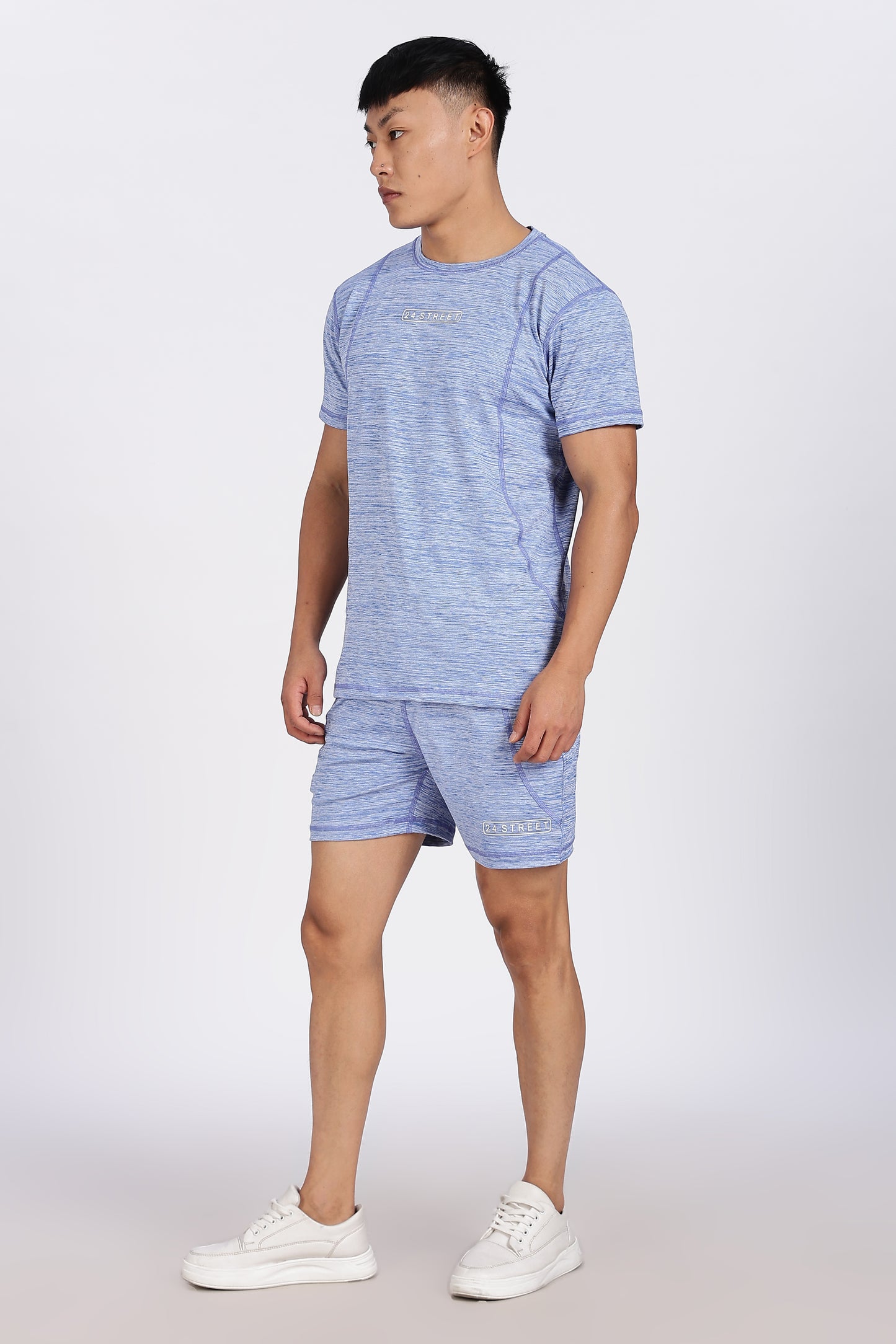 Men's Sky Blue Co-ord set Half Sleeves