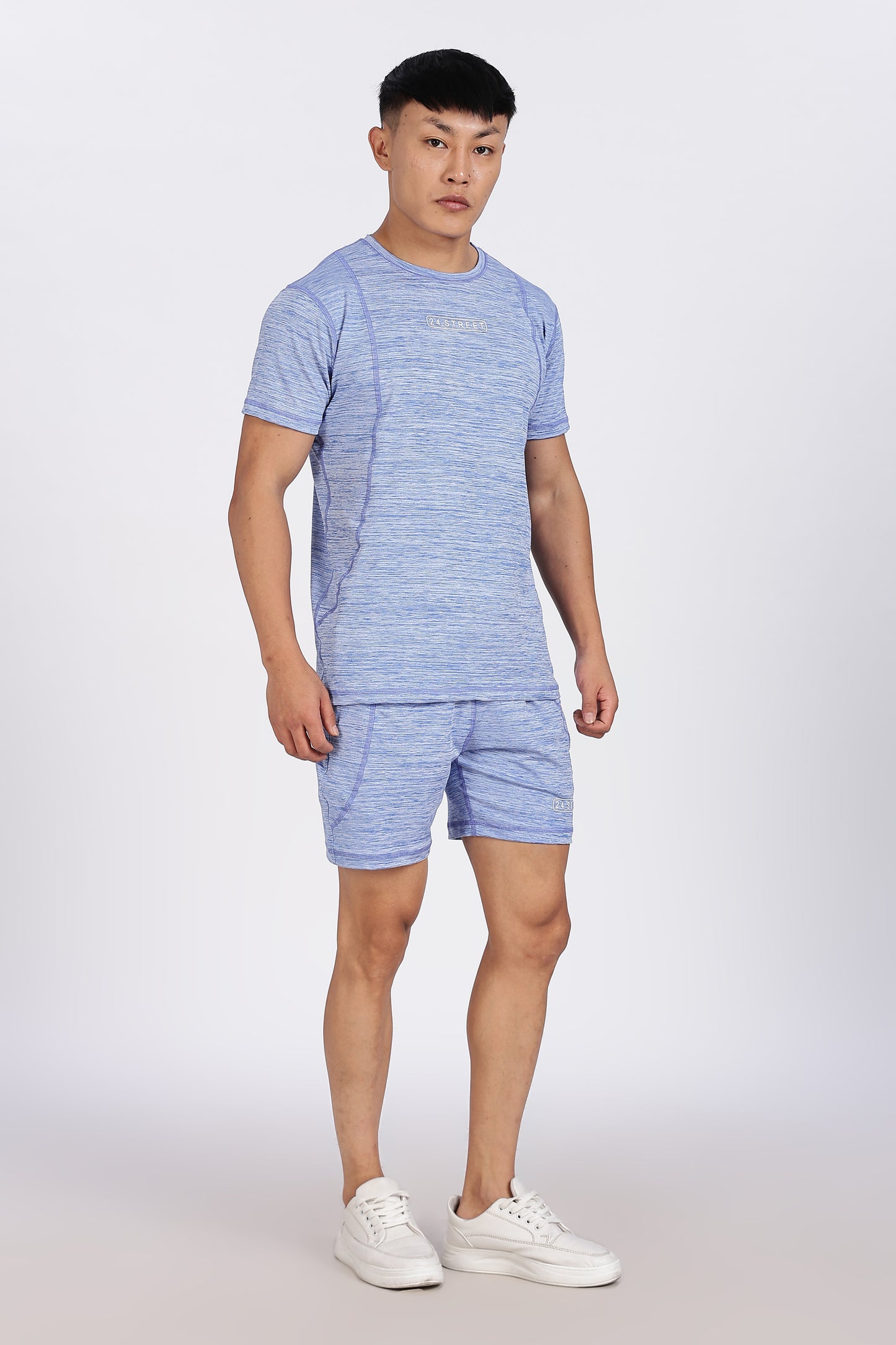 Men's Sky Blue Co-ord set Half Sleeves
