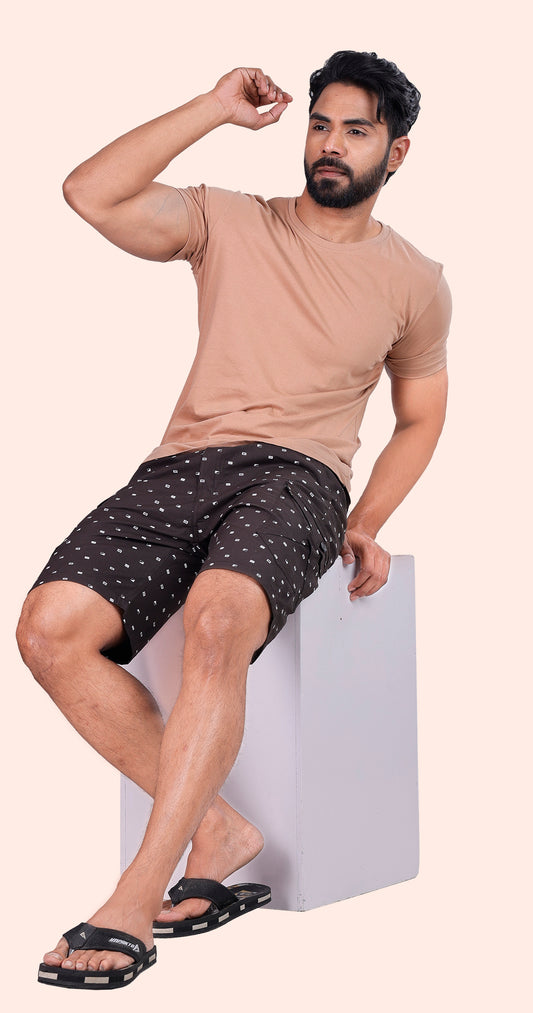 Men's Dark Grey Beach Bound Solid Bermuda Comfort Cotton