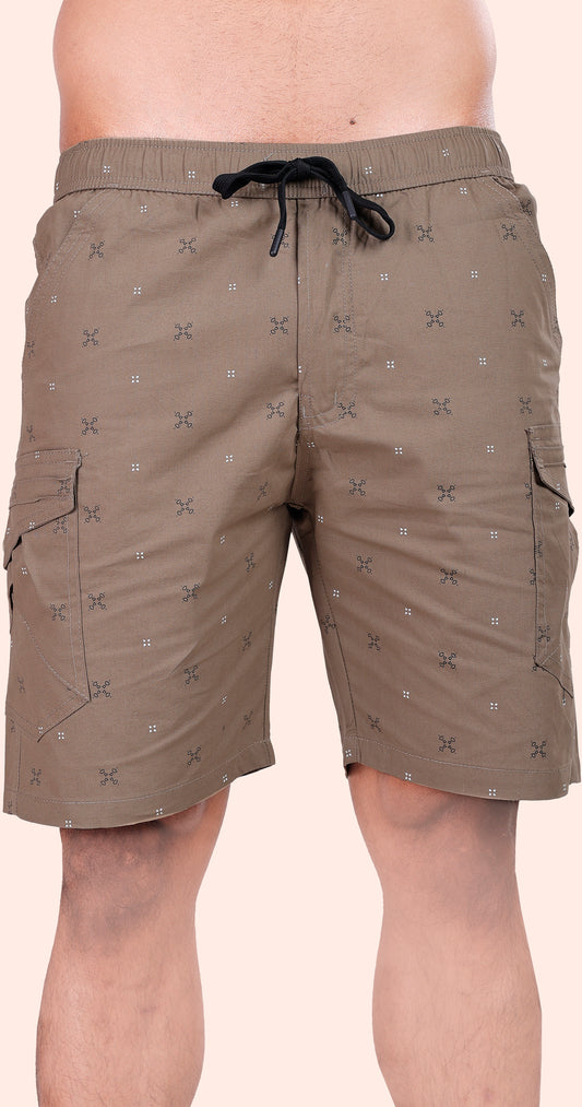 Men's Dark Tan Beach Bound Solid Bermuda Comfort Cotton